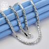 AliZero 925 Sterling Silver 4mm Joint Chain 18 Inch Necklace for Men and Women Wedding Fashion Party Gifts Jewelry