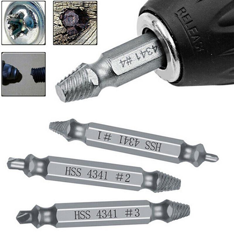 6Pcs/Set Portable Broken Bolt Remover Tool Universal Damaged Screw Extractor Speed Out Drill Bits