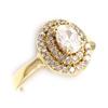 White 'Sissi' Gold Plated Ring