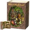 Moin Moin Dollhouse Miniature DIY Kit Set Town Shop Retro Town Streetscape Opens with a Jungle Wonderland Treehouse Forest Flower Street Paris Europe