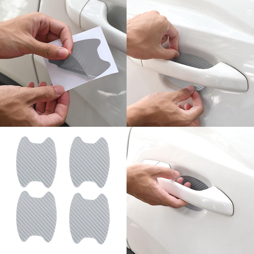 4 шт./компл. наклейки на дверь автомобиля, углеродное волокно, устойчивое к царапинам покрытие, защитная пленка для автомобильных ручек, внешние автомобильные аксессуары