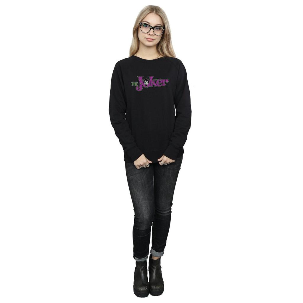 DC Comics Womens/Ladies The Joker Crackle Logo Sweatshirt