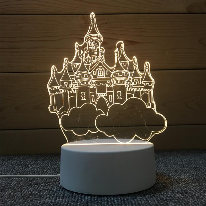 3D Визуальный Ночник Акриловая Настольная Лампа Для Спальни Домашний Декор Подарок на Выпускной