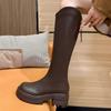 Long Boots Women's 2025 Autumn and Winter New Ins Thick-soled Thick-heeled High Knight Boots, But Knee-length Fashion Boots Are Versatile