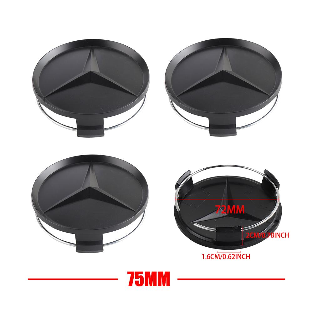 For Mercedes Benz 4pcs 75mm Car Wheel Center Hub Caps Auto Tire Hubcap Cover Accessories Mercedes Benz Class W447 W221 W204 W205 AMG A B Class GLK