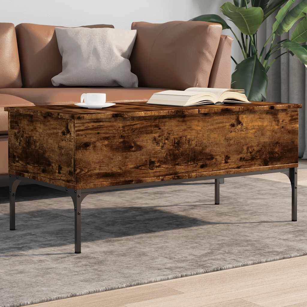 Vidaxl Stolik Kawowy, Przydymiony Dąb, 100X50X45 Cm