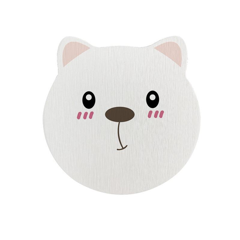 1PC Diatom Mud Coaster Anti Slip Circular Cup Mat Table Decor Quick Drying Hard Pad Heat-insulating Absorbing Mat Cartoon 10cm