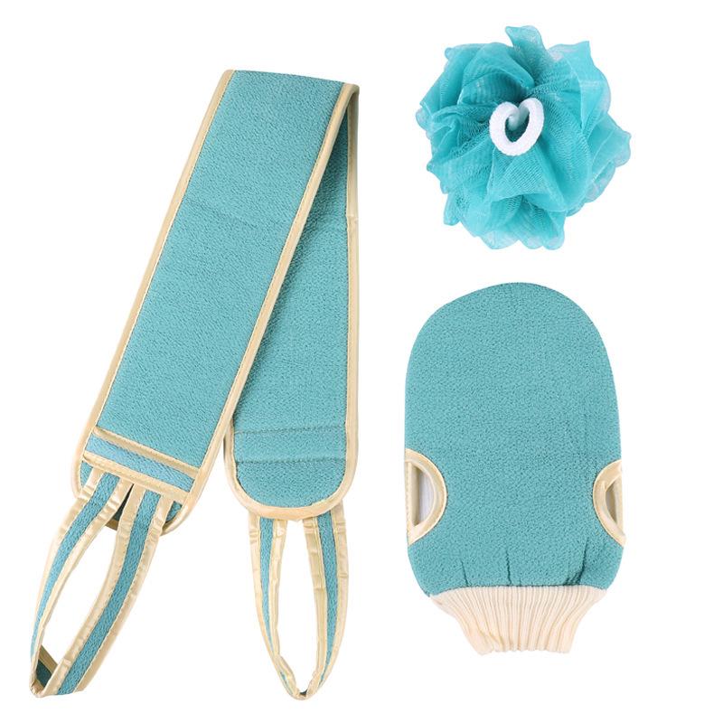 Отшелушивающая мочалка для спины и набор перчаток для купания с мочалкой и мочалкой для умывания