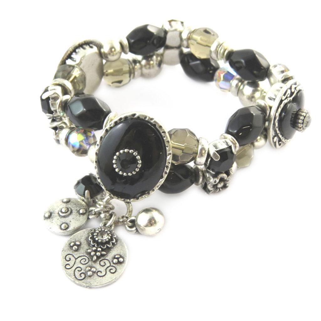 Les Trésors De Lily [E2439] - Дизайнерский браслет «Анастейша», черный