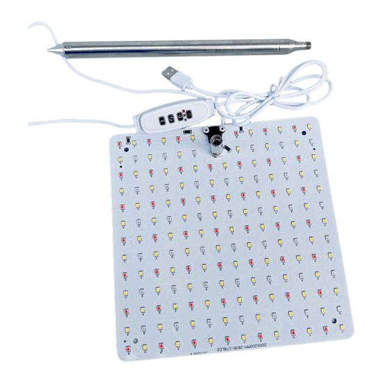 Телескопический фитолампа с автоматическим таймером включения/выключения, регулируемая высота, светодиод полного спектра