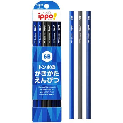 Карандаш для письма Tombow Pencil Plain 6B Синий 1 дюжина ippo! KB-KPA01-6B