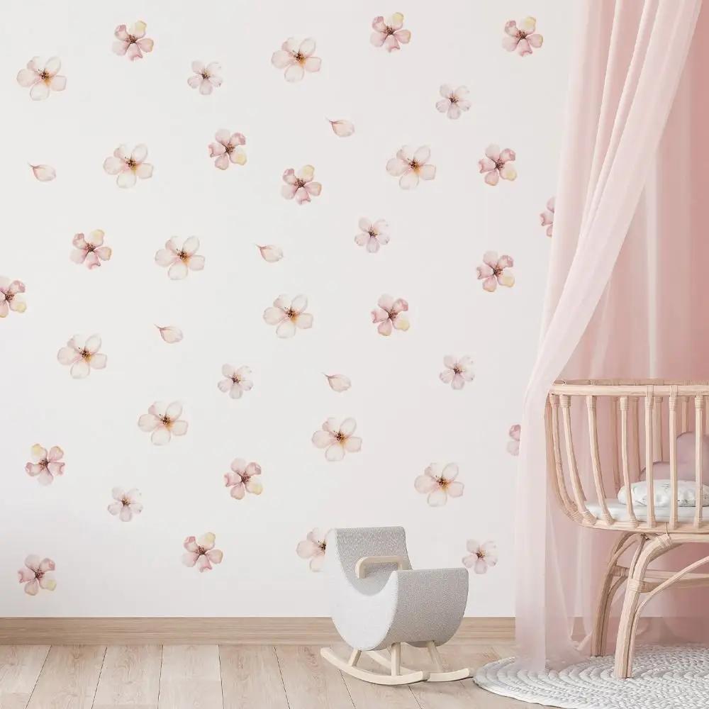 Новые Бохо Цветы Наклейки на Стены DIY Съемные Декоративные Наклейки ПВХ Акварельные Обои Гостиная Спальня