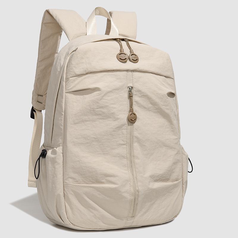 High Capacity Student Backpack – Versatile, Stylish, Lightweight Travel Bag In Solid Colors