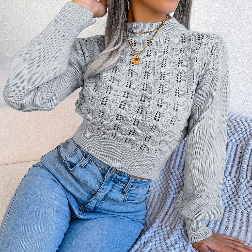 Женские трикотажные джемперы, однотонные туники с длинным рукавом, топы, пуловеры в полоску