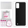 Apgo Protective Skin Sticker for the Back Compatible with Wiko Voix, Wrap Film, Foil, Vinyl - Pattern Carbon Black