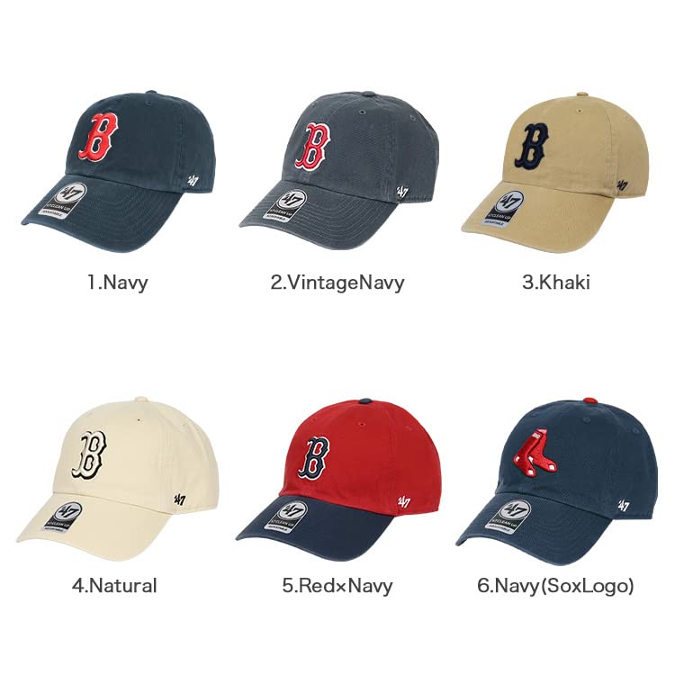 47 Brand Cap Cleanup Low Cap MLB Major League Hat Forty Seven Boston Red Sox BOSTON RED SOX Vintage Navy Free Size [Item]