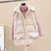Down Cotton Vest Women's Autumn and Winter New Hooded Student Loose Fashion Vest Cotton Vest Jacket Tide