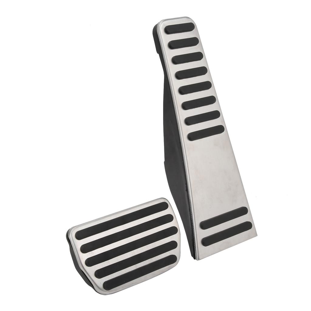 2 шт. Накладки на педаль тормоза из нержавеющей стали с противоскользящими резиновыми полосками из ППЭ Замена для XC60 XC90 S90 V90 20182021