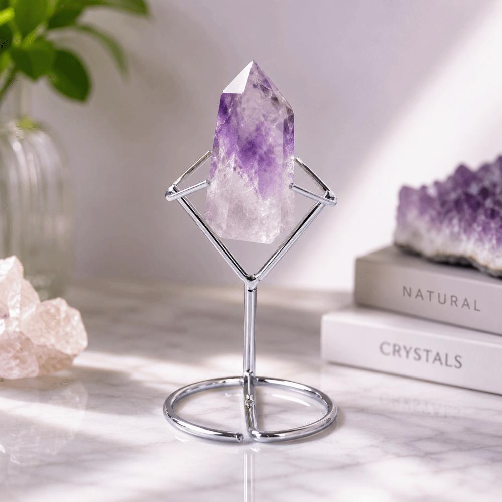 Rhombic Flaky Agate Display Shelf Multipurpose Crystal Holder Crystal Display Stand Home Decor