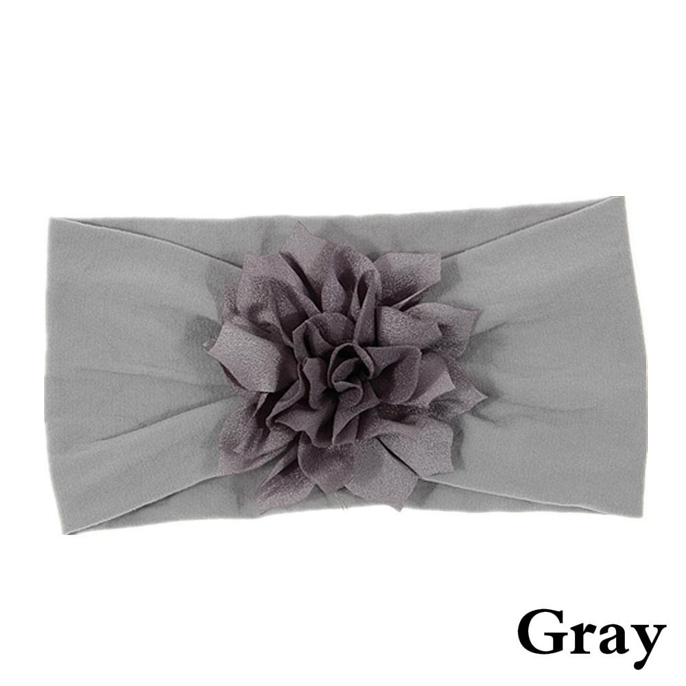 Милая детская повязка на голову, тюрбан с цветком, эластичная повязка для волос для новорожденных девочек, аксессуары для волос