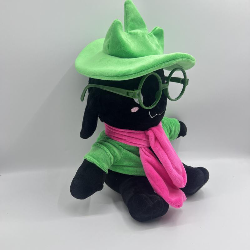 Новая плюшевая игрушка Ральсей из Deltarune - Мягкая коза, набитая кукла с зелеными очками и розовым шарфом, Милый персонаж RPG игры, Плюшевая игрушка, Подарок для фанатов и детей