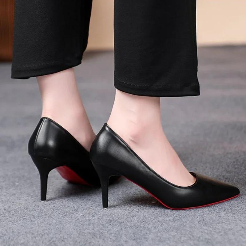 Luxury Pumps Shoes for Women Red Shiny Bottom Pumps Brand Large Size High Heel Shoes Sexy Party Pointed Toe Wedding Shoes