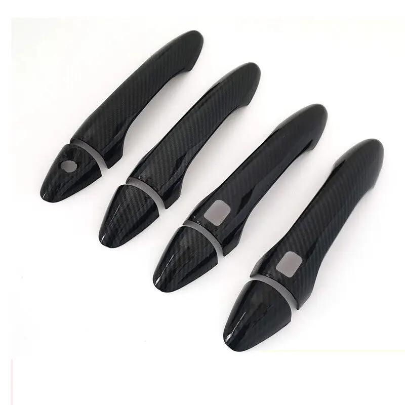 For Kia Cerato Forte K3 2013-2017 Car Carbon Fiber Style Exterior Door Handle Moulding Cover Trim Sticker Decor Auto Accessories