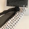 Wrap Polka Dot Scarves Bow Ties Collar Flower Decoration All-match Long Silk Scarf Female