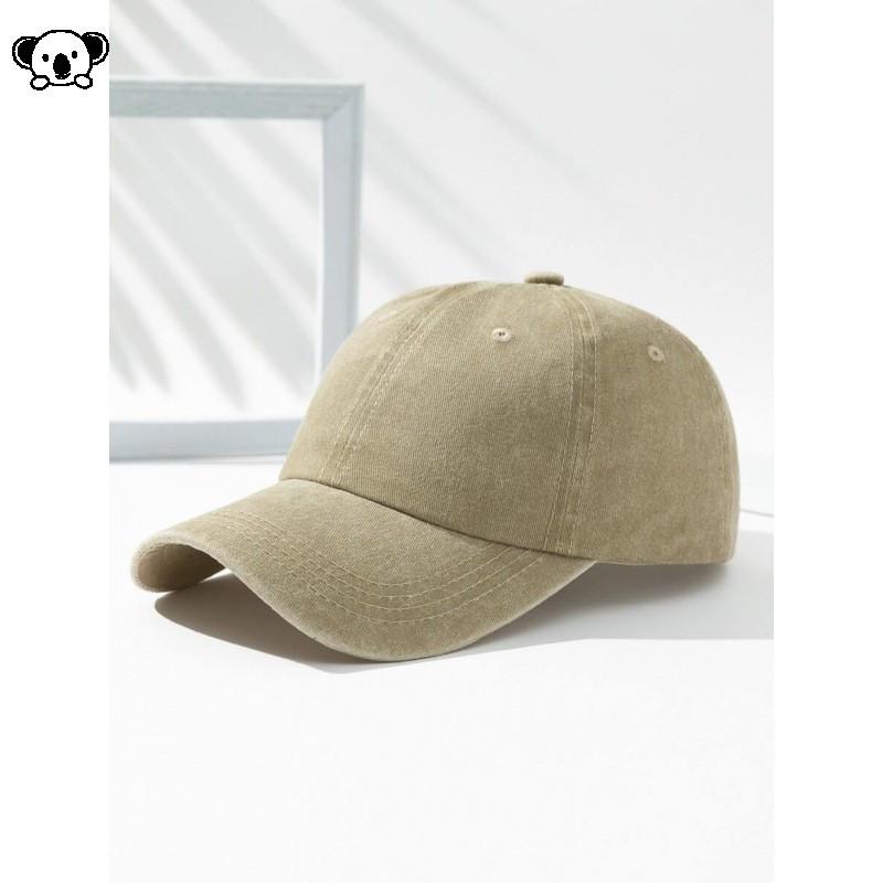 Vintage Washed Linen Baseball Cap Unisex Wide Brim Flat Top Hat Casual Wear