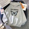 Creative Butterfly Design Print Women Hoodie New Street Casual Sweatshirt Fashion Hoody Pocket Comfortable Female Tops