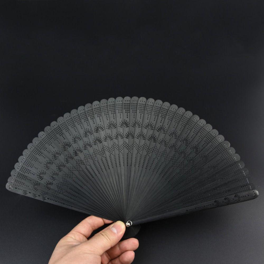 Portable Tassel Folding Fan Solid Color Elegant Handheld Fans Folding Bamboo Fan Hanfu Accessories