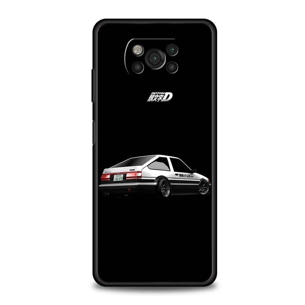 Чехол для телефона Initial D для Xiaomi Poco F7 Ultra F6 F5 F4 F3 X6 X5 X4 X3 NFC C51 C55 M4 GT 5G Мягкий ТПУ корпус Fundas Сумки
