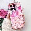 Для Tecno Spark 30 KL6 Чехол Spark 30 Pro KL7 Обложка Модный Цветок Мягкий Черный Силиконовый Чехол для Телефона Для Tecno Spark30 Pro 2024 Чехол