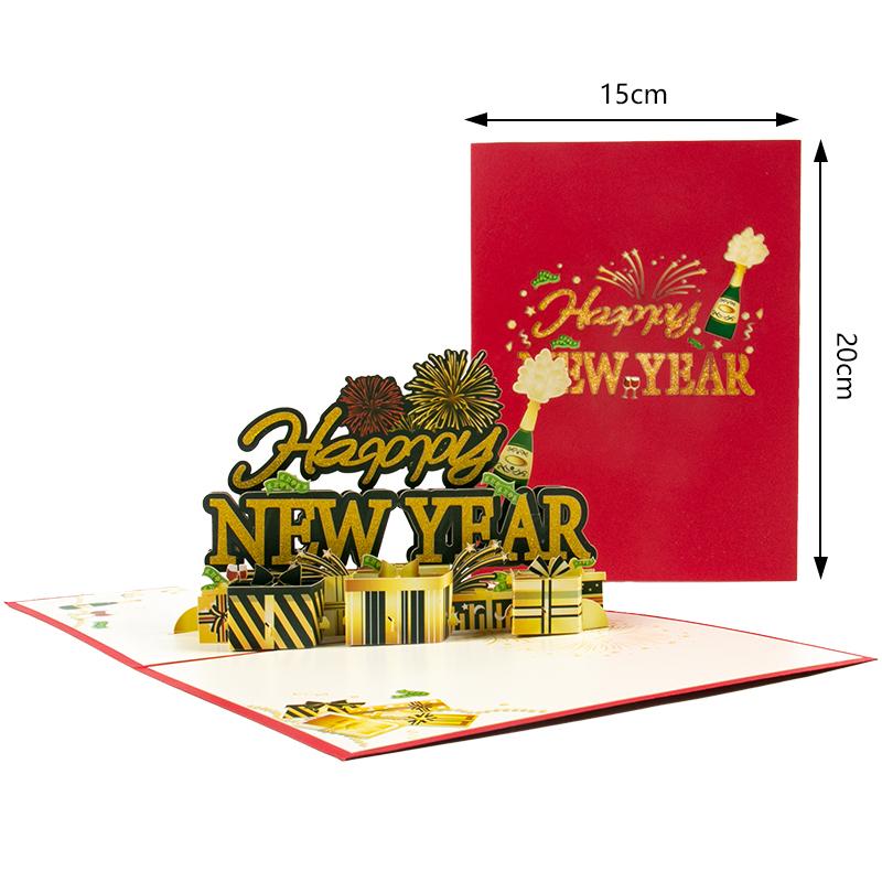 Folding Christmas 3D Pop UP Greeting Card With Envelope Santa Claus Snowman Xmas Invitation Card Postcard Navidad Supplies