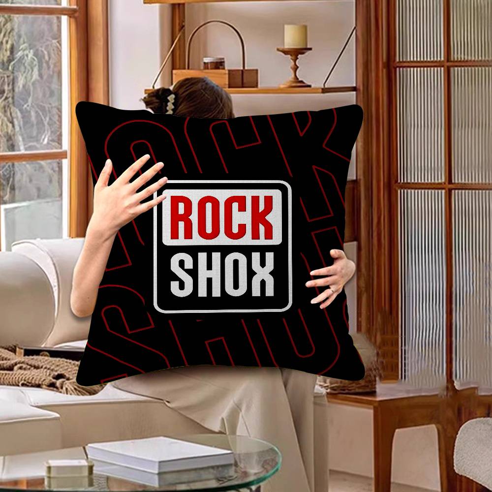 R-Rock-Shox Mountain Bike Personalized Pillow Dust Cover Bedroom Kids Party Decoration Pillowcase Birthday Children Gift