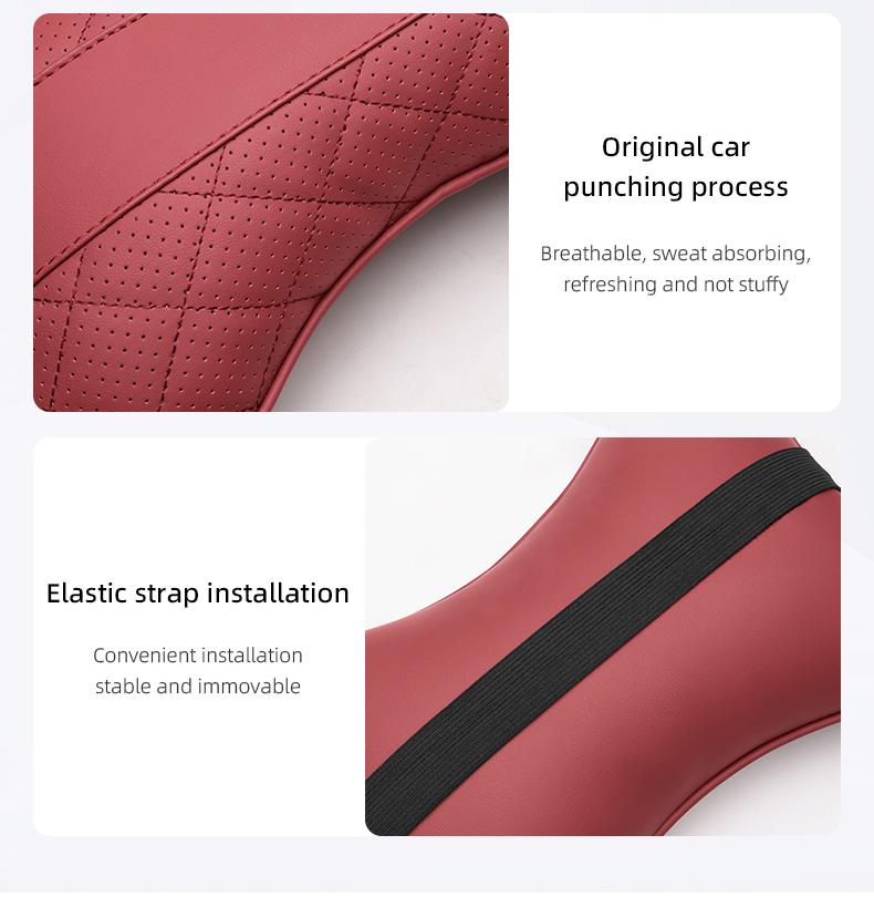 LLIT4 Car Seat Neck Pillow Leather Memory Cotton Headrest For BMW F30 F10 E90 F20 E46 E60 E70 E39 Car Interior Head Support keychain