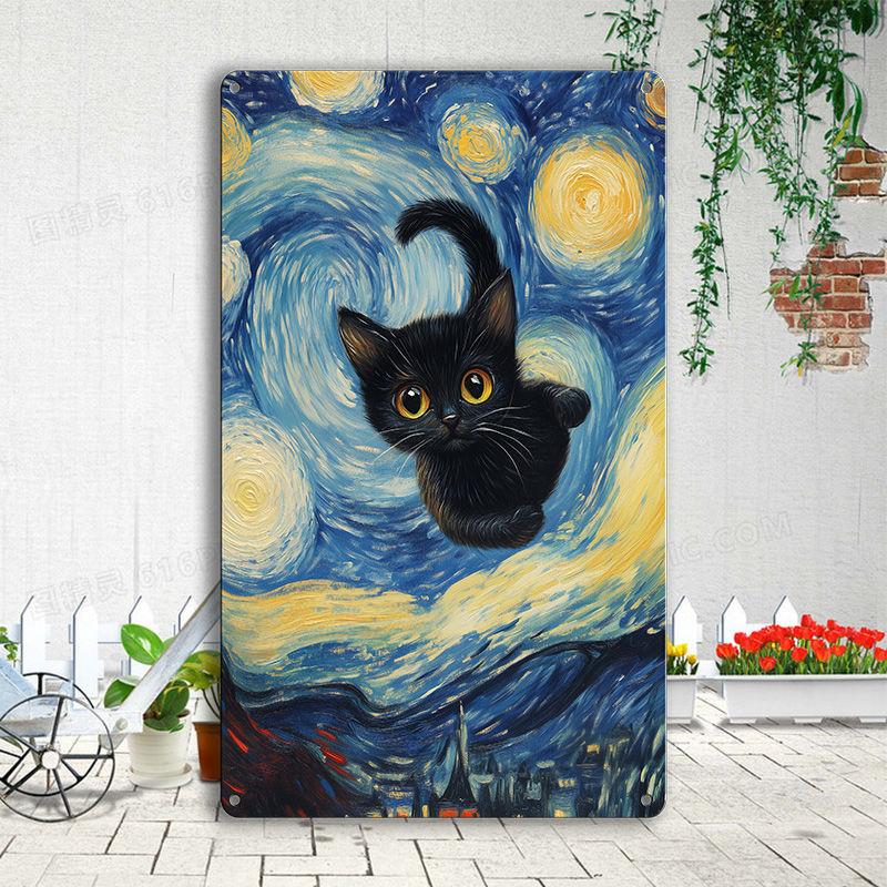 Милое украшение кошка, подвесные картины 20*30 см, настенные картины для наружного балкона