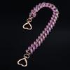 Acrylic Heart Pendant Handcrafted Chain For Bag And Phone Accessories