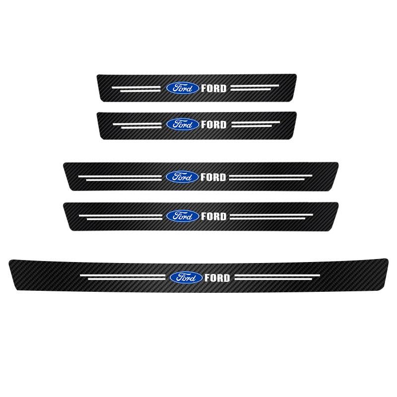 Car Carbon Fiber Trunk Stickers Car Threshold Sticker For Ford Focus Fiesta Mondeo Explorer Transit Fusion Auto Decorative Decal APV1