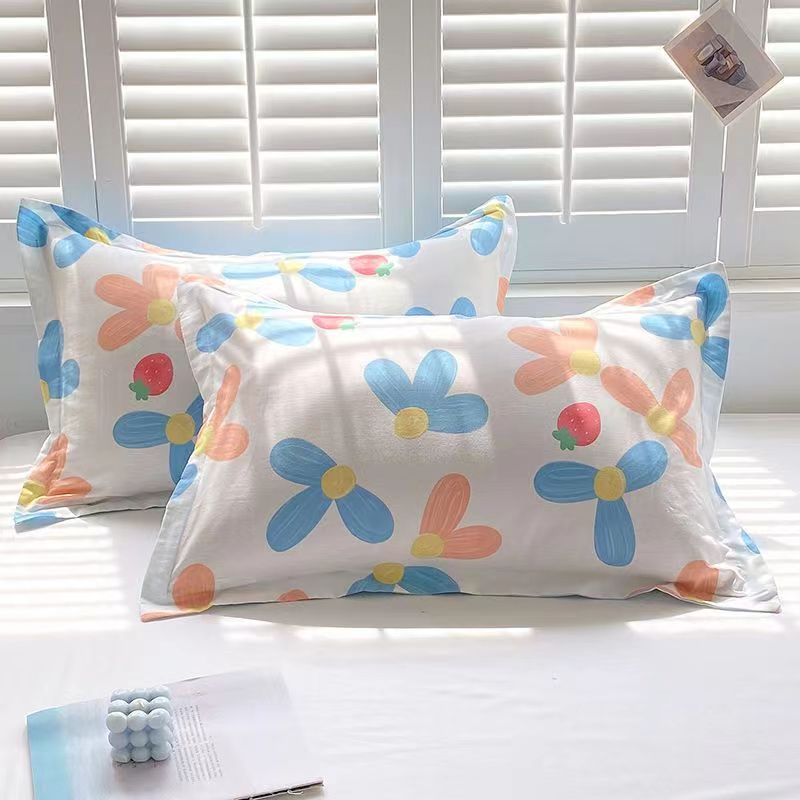 Пара хлопковых наволочек из саржи 48*74см на все времена года