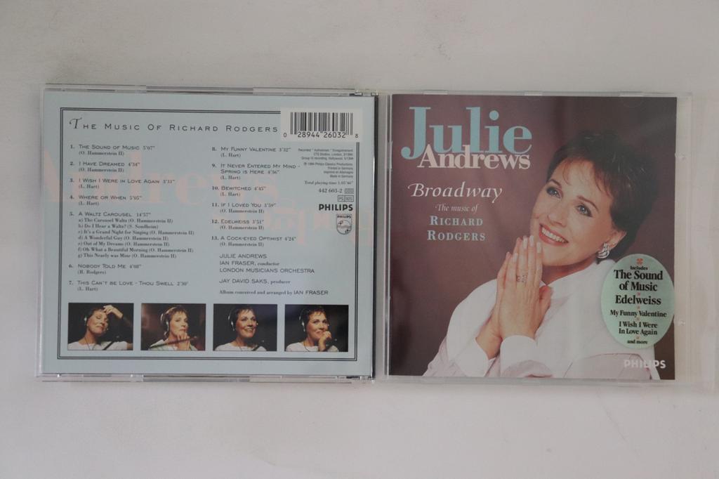 CD ДЖУЛИ ЭНДРЮС - Бродвей Музыка Ричарда Роджерса 4426032 PHILIPS 1994 США Саундтреки и мюзиклы Б/У