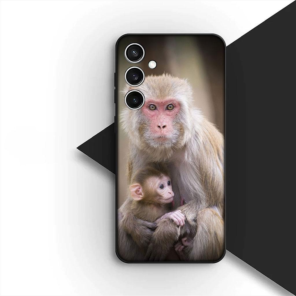 Casing Phone Cover for Samsung Galaxy S25 S24 S23 FE Ultra Plus S7 Edge S25+ S23+ A56 5G Case  Monkey Gorilla Ape Baby Animal