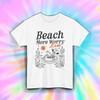 Beach More Worry Less Shirt Chill Skeleton Float Desert Summer Vibe Tee S-5XL