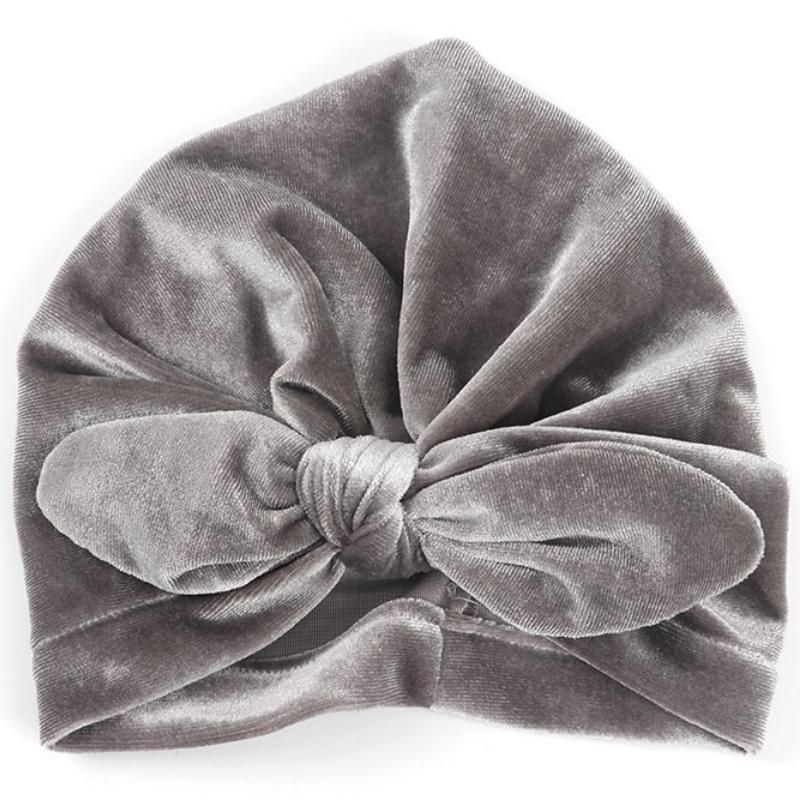 1 шт., золотая бархатная шапочка-тюрбан для младенцев, детей, новорожденный, стильная шапочка с узлом на ушах, головной убор, подарок на день рождения, реквизит для фотосъемки