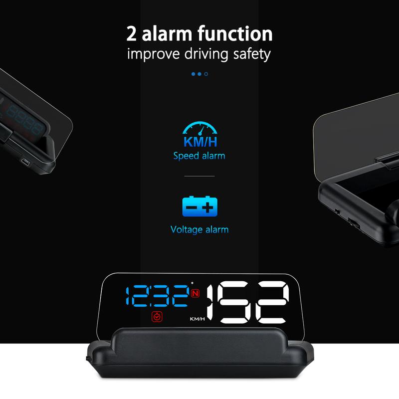 T900 GPS Head up display Car HUD Digital Smart Speedometer Windshield Projector Clock Compass Auto Electronics Accessories