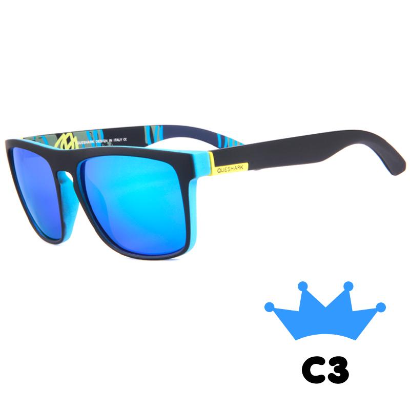 Queshark Поляризованные спортивные очки для бега, рыбалки, пешего туризма и велоспорта для мужчин и женщин