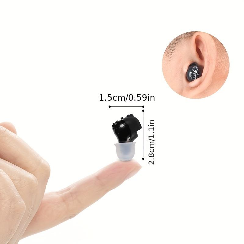 1 пара перезаряжаемых слуховых аппаратов, мини-внутреннее ухо для пожилых людей, усилитель звука для глухоты с зарядным чехлом