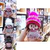 Кристаллами усыпанный брелок Monchhichi вязаная шапка норка подвеска приз в аркаде подарок для обмена