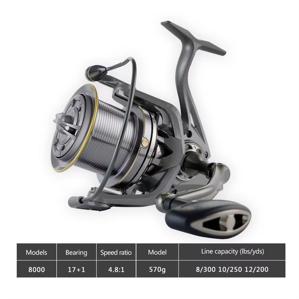 Stainless Steel Bearing Spinning Fishing Reel 8000 9000 10000 12000 14000 25KG Powerful Reel Saltwater Fresh Water Drag