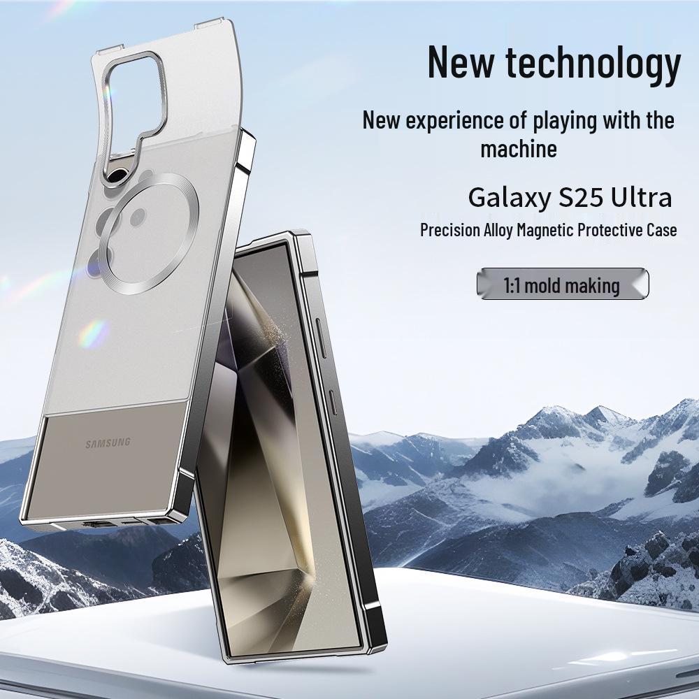 Чехол-бампер Samsung Galaxy S26 Ultra с магнитной металлической рамкой и защитой камеры